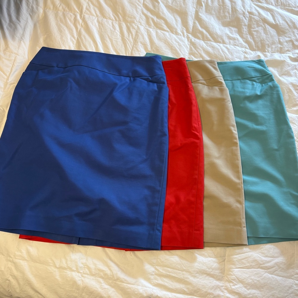 Halogen Skirts in Blue, Red, Beige, Aqua